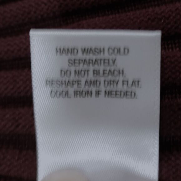 Roz & Ali Plum Long Bell Sleeve Ribbed Knit Midi Dress With Eyelet Detail US S - Picture 7 of 7